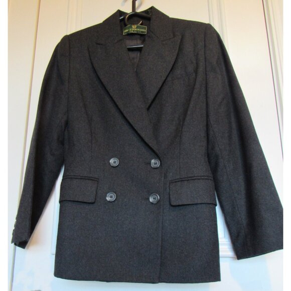 Embassy Row Wool Blazer, sz. 2P, Dark Grey - Picture 1 of 5
